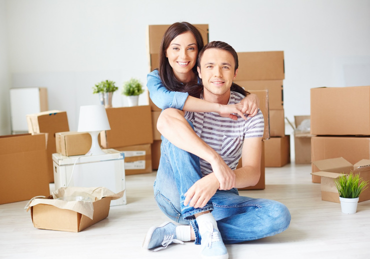 couple moving house