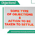 Some type of Objections and Nature of action to be taken to settle.@SBCO.