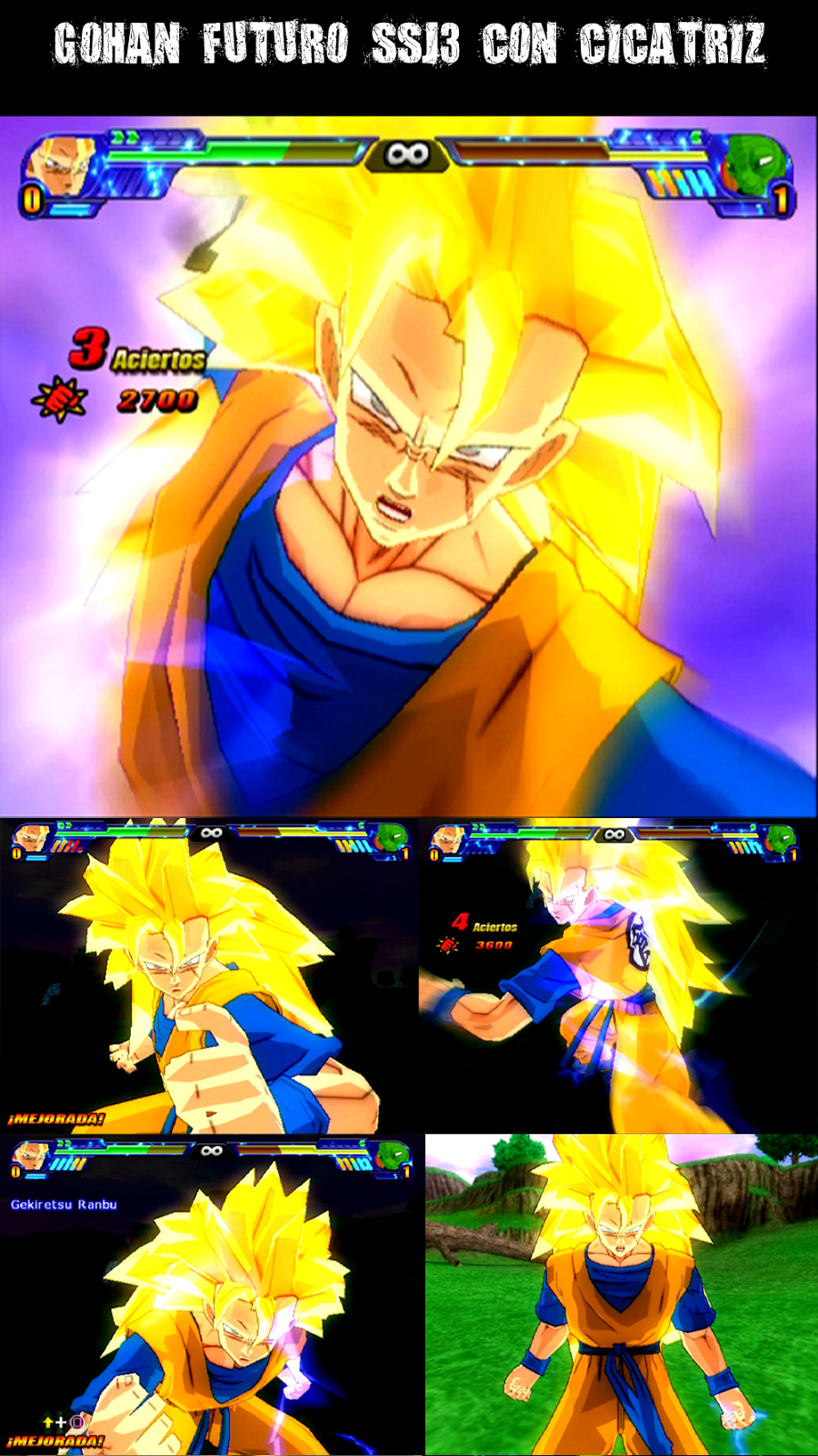 imagenes de goku ssj dorado - Dragon Ball Z Budokai Tenkaichi 3 Version Latino *Vegeta 