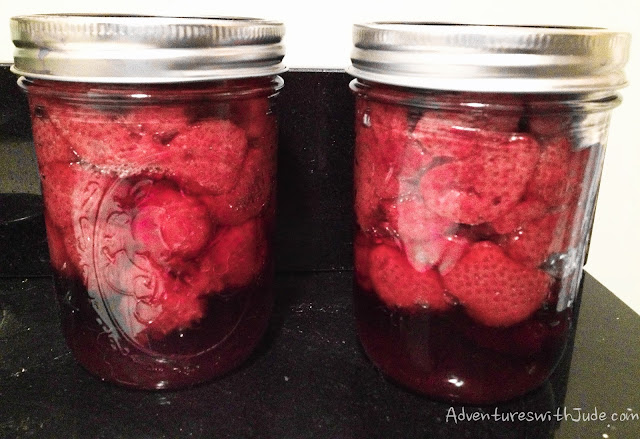 home-canned strawberries