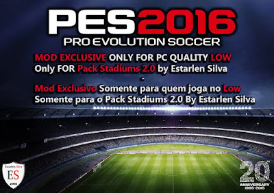 PES 2016 MOD Pack Stadiums 2.0 PC for PC Quality Low