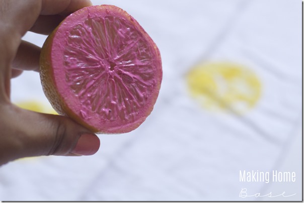 DIY Tovaglia stampata con i limoni