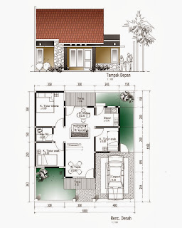 Denah Rumah Type 45 Minimalis 2014