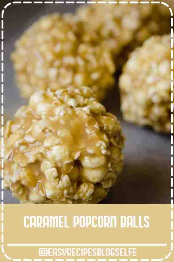 We love caramel popcorn at our house, this recipe is easy to make; let it cool and form into balls if you want to easily give some away as a gift - full video tutorial to help. | Spring | Holiday | Homemade Gifts | Party Foods | Popcorn | Caramel | #EasyRecipesBlogSelfe #partytreats #holidaygifts #caramelcorn #popcornballs #easyrecipestreats