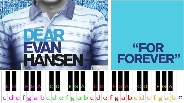 For Forever (Dear Evan Hansen) Piano / Keyboard Easy Letter Notes for Beginners