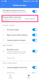 menghilangkan pintasan dalam game xiaomi