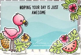 Sunny Studio Stamps: Frilly Frame Dies Fabulous Flamingos Cards by Karin Åkesdotter