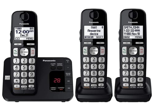 Panasonic KX-TGE433B DECT 6.0 Cordless Phone System