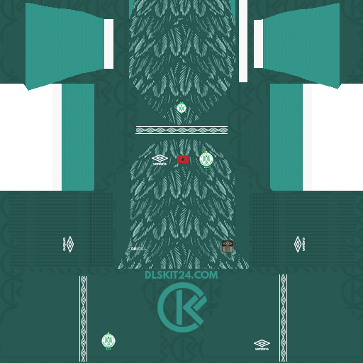 Raja Club Athletic DLS Kits 2024-2025 Released Umbro - Dream League Soccer Kits 2025 (Away)