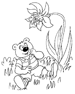 kids coloring pages, bear coloring pages