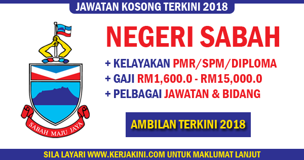 Jawatan Kosong 2018 Di Seluruh Negeri Sabah - Ambilan ...