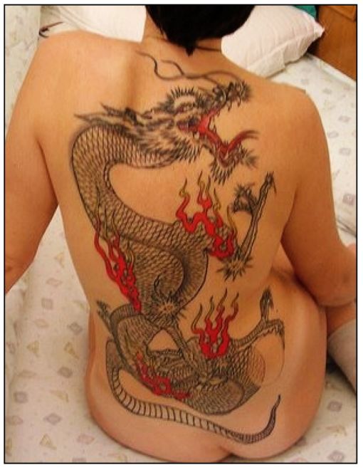 dragon back tattoo. My_new_skull dragon tattoo