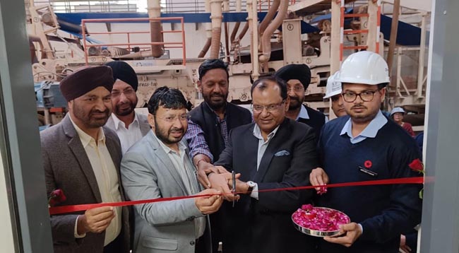 Sajjan Bhajanka, Chairman, Century Plywood (India) Ltd., during ribbon cutting ceremony of Hoshiarpur MDF plant expansion