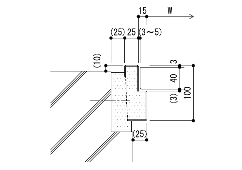 4-21-1　標準型建具枠（鋼製建具）平面