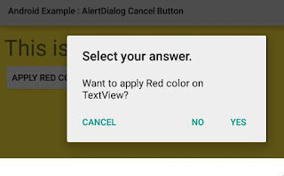 How to add a cancel button on AlertDialog in Android