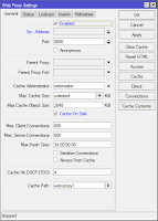 Mikrotik web proxy simple configuration