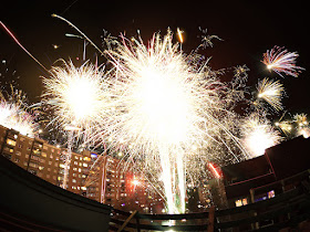 Fireworks on silvester 2016 Fužine Ljubljana skupna