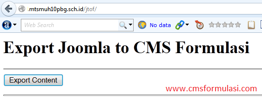 Tutorial Import Data Dari Website Berbasis Joomla Ke CMS Formulasi