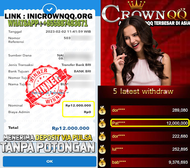 CrownQQ Agen DominoQQ BandarQ dan Domino99 Online Terbesar