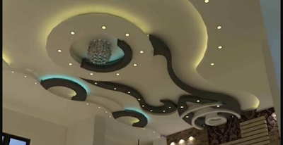 gypsum board false ceiling designs with indirect lighting for living room and hall 2019