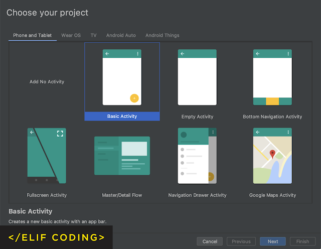 Choose your project in android studio