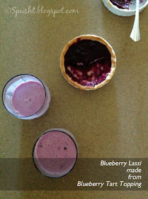 Spusht | Blueberry Lassi made from Blueberry Topping of a Tart