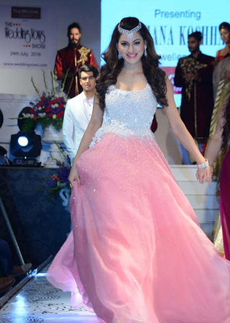 Urvashi Rautela Pretty in Pink Ball Gown at The Wedding Vow Fashion Show