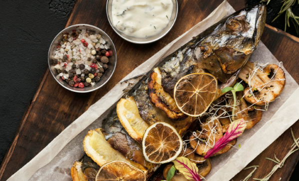 Corvina Assada no Forno com Tomate