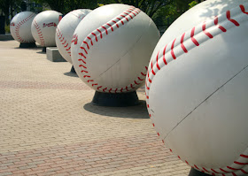 Giant Baseballs at Turner Field