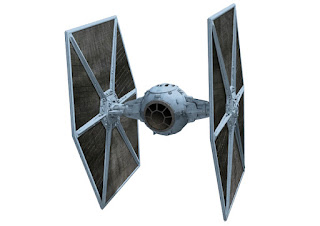 Star Wars tie fighter - two flat hexagonal sides connected by a sphere in between. They are star fighters in the Star Wars universe usually piloted by the Imperial force, i.e. the good guys.