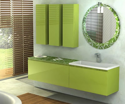 Refreshing Green Bathroom Interior Design