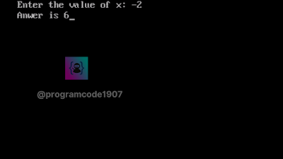 evaluate the equation 5x2 + 2x -10 program output