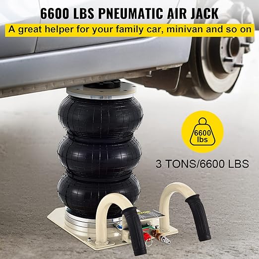 Pneumatic Jack 3 Ton Triple Bag Air Jack in Action - Swift and Sturdy Car Lifting