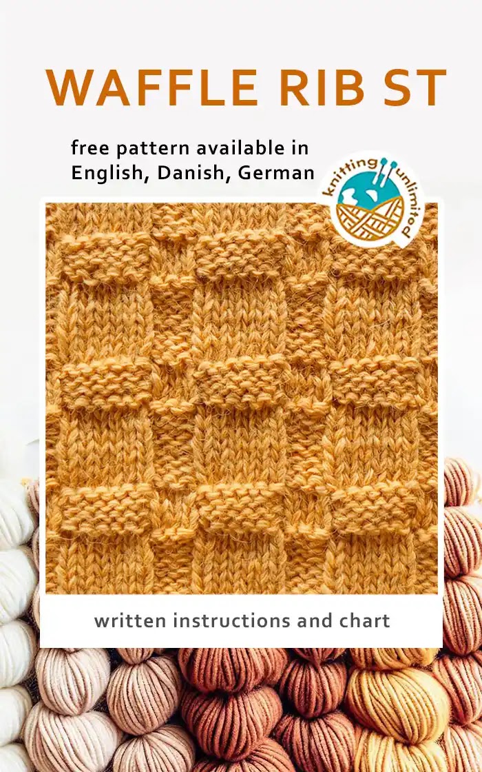 Basketweave stitch is free and available in English, Danish, and German