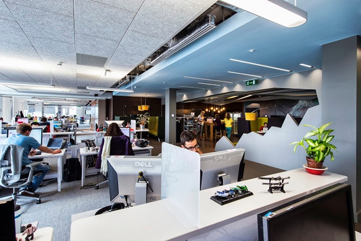 Cubicles in Google office in Dublin 