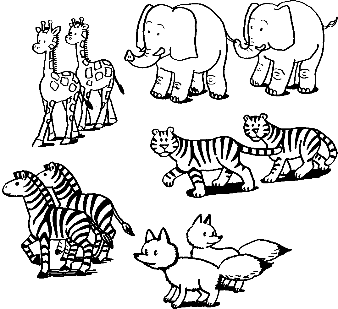 Desenhos para colorir, desenhar e pintar Desenhos de animais para