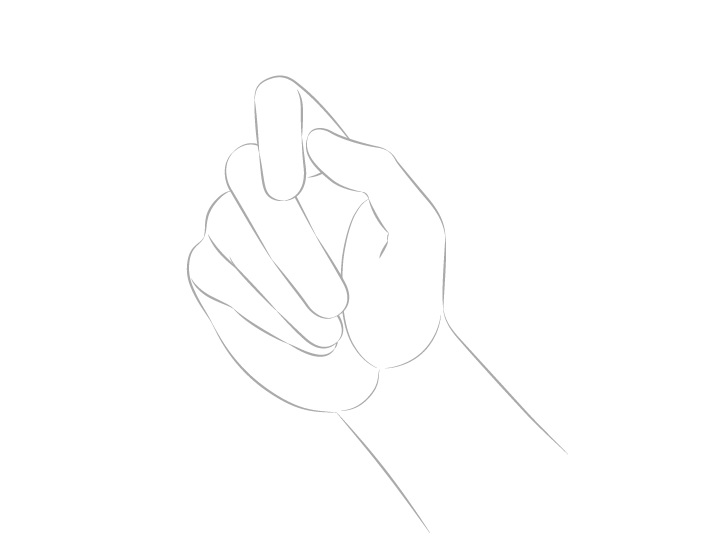 Gambar tangan memegang sumpit palm view arm