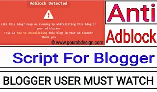 How To Install Latest Version Anti Adblock Killer Script In Blogger
