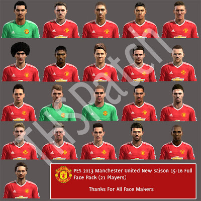 PES 2013 Manchester United 15-16 Full FacePack by THSPatch