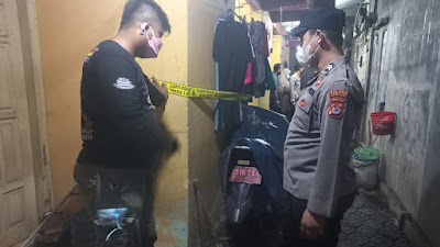 Polsek Cikande Polres Serang Lakukan Olah TKP Pria Gantung Diri 