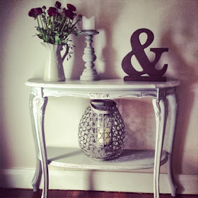 French style hall console Paris Grey and white