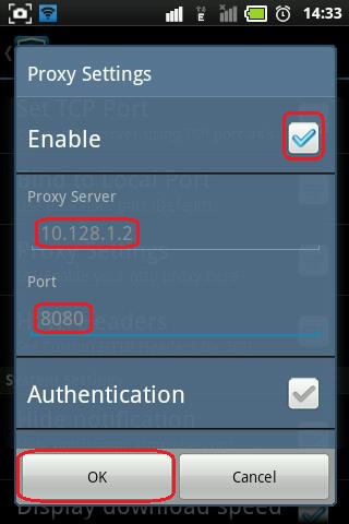 Set DroidVPN Proxy Server and Port For GP Free Net On Android