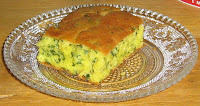 Corn bread with spinach