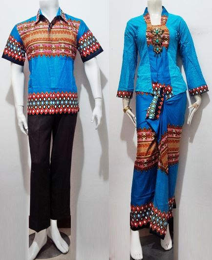 25 Contoh  Model Baju  Batik Kombinasi 2 Motif 2019