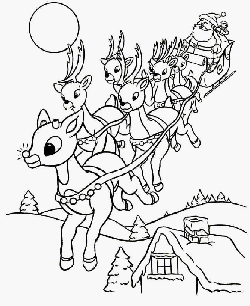 Reindeer Coloring Pages Printable 5
