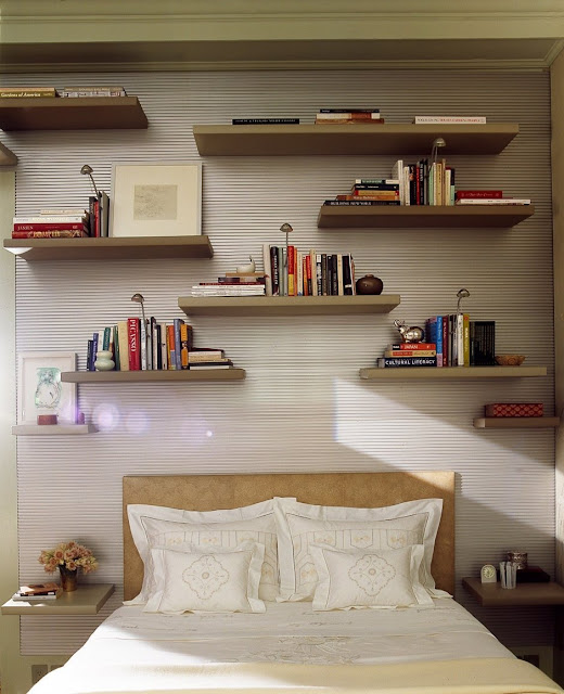 floating shelves ideas bedroom