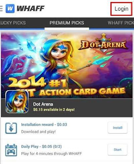 Cara Mendapatkan uang dari Android Dengan Aplikasi Whaff
