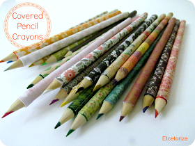 Mod Podge Pencil Crayons, Decorative Crayons, DIY Pencils, Covered Pencils, Easy Mod Podge