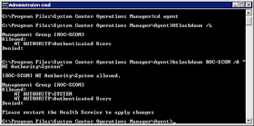System Center Operations Manager 2012 HSlockdown /L