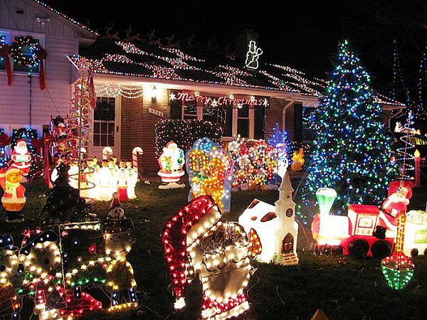 modern house Outdoor Christmas  Decorating  Ideas With Full 